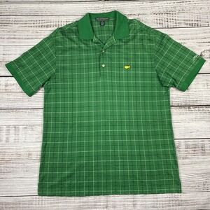 Masters Collection Golf Polo Shirt Logo Green White Med 60s Two Ply Mercerized